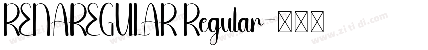 RENAREGULAR Regular字体转换